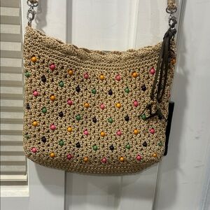 The Sak Multicolor Beaded Crochet Bag NWOT